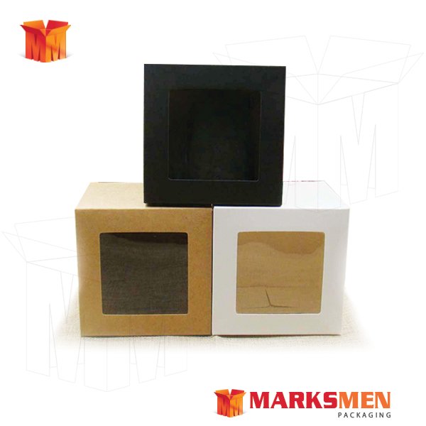 Custom Printed Kraft Window Boxes Marksmen