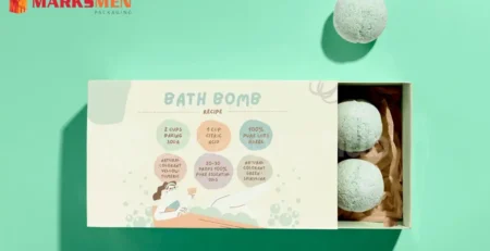 Bath bomb packaging with logo