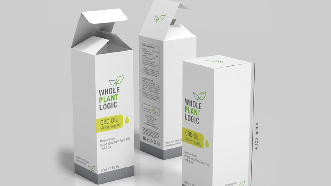 CBD tincture boxes with logo